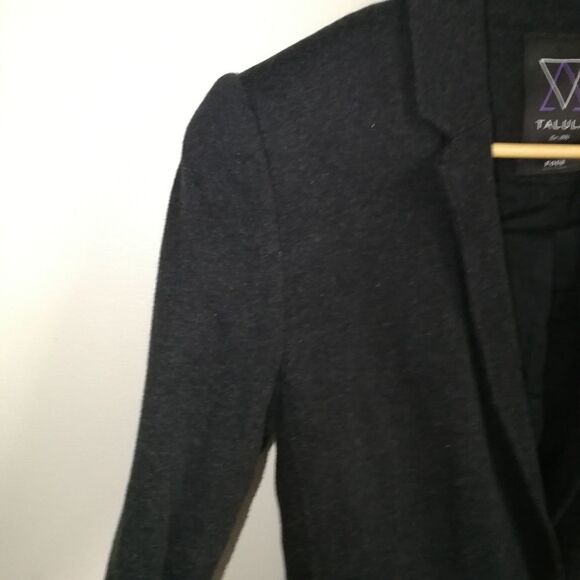 Aritzia / TALULA Dark Grey Modal Pima Cotton Casual Simple Breasted Blazer Sz 4 - Picture 5 of 15
